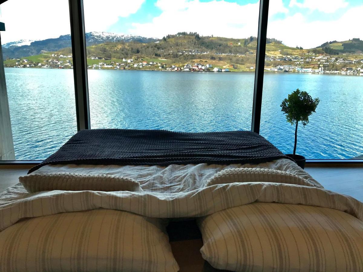 Panoramaresort In Hardangerfjorden Leilighet I Sjokanten Ved Hardangerfjorden For 7 Personer Boat , Sauna,Kajak, Sup For Rent Øystese エクステリア 写真
