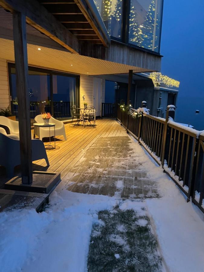 Panoramaresort In Hardangerfjorden Leilighet I Sjokanten Ved Hardangerfjorden For 7 Personer Boat , Sauna,Kajak, Sup For Rent Øystese エクステリア 写真